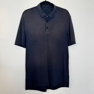 Lululemon Men's Evolution Polo Nautical Navy Ombre Short Sleeve Shirt M